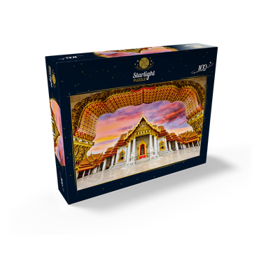 Marble temple in Bangkok Thailand 100 Jigsaw Puzzle box view1