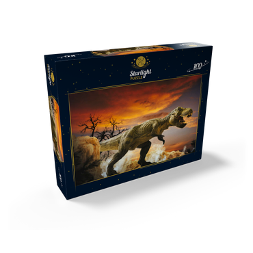 Dinosaur Art Mountain Landscape 100 Jigsaw Puzzle box view1