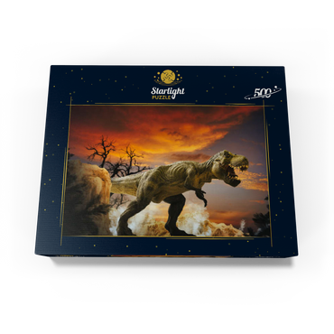 Dinosaur Art Mountain Landscape 500 Jigsaw Puzzle box view1