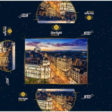 Madrid skyline, Spain 1000 Jigsaw Puzzle box 3D Modell