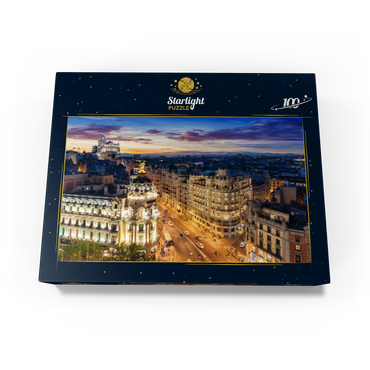 Madrid skyline Spain 100 Jigsaw Puzzle box view1