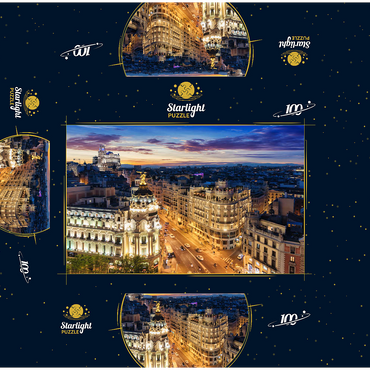 Madrid skyline Spain 100 Jigsaw Puzzle box 3D Modell