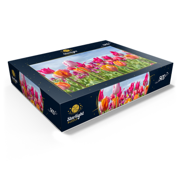 Orange yellow tulip field 500 Jigsaw Puzzle box view1