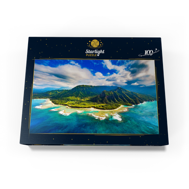 Aerial view on Na Pali coast Kauai Hawaii 100 Jigsaw Puzzle box view1