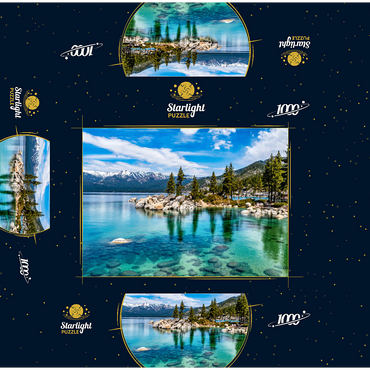 The beautiful crystal clear waters of Lake Tahoe 1000 Jigsaw Puzzle box 3D Modell