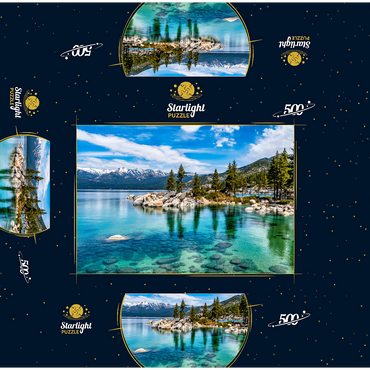 The beautiful crystal clear waters of Lake Tahoe 500 Jigsaw Puzzle box 3D Modell