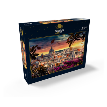 Beautiful sunset over the city of Rome in the evening 100 Jigsaw Puzzle box view1