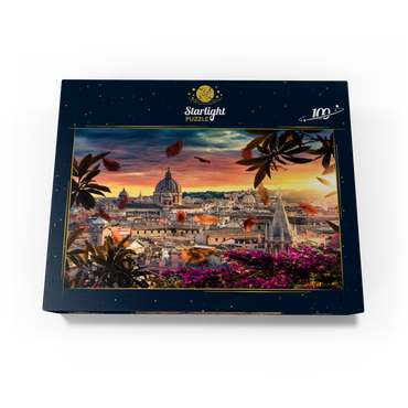 Beautiful sunset over the city of Rome in the evening 100 Jigsaw Puzzle box view1