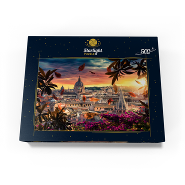 Beautiful sunset over the city of Rome in the evening 500 Jigsaw Puzzle box view1