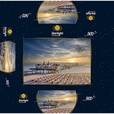 Sellin pier Rügen Island in Germany 500 Jigsaw Puzzle box 3D Modell