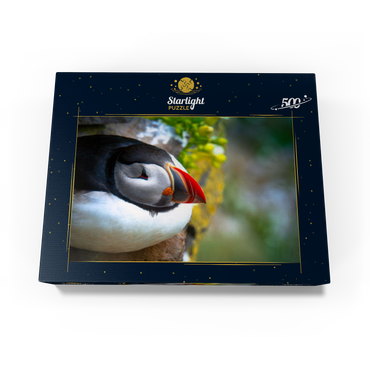 Puffin on a rock West Iceland Fjord 500 Jigsaw Puzzle box view1