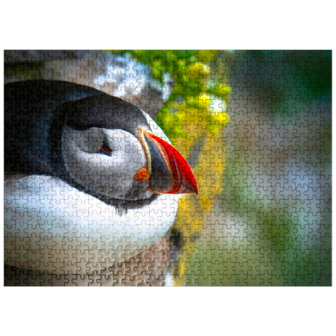 puzzleplate Puffin on a rock West Iceland Fjord 500 Jigsaw Puzzle