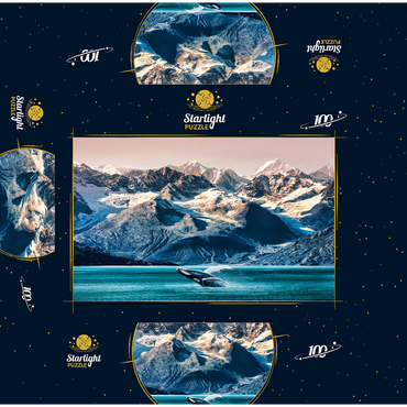 Alaska whales 100 Jigsaw Puzzle box 3D Modell