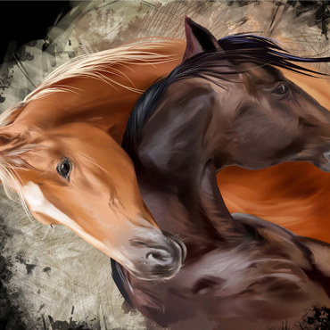 Horse Hug 1000 Jigsaw Puzzle 3D Modell