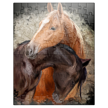 puzzleplate Horse Hug 100 Jigsaw Puzzle