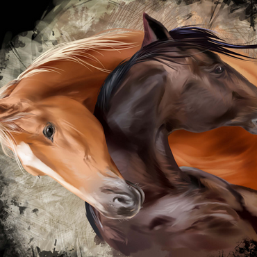 Horse Hug 500 Jigsaw Puzzle 3D Modell