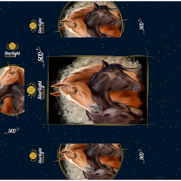 Horse Hug 500 Jigsaw Puzzle box 3D Modell