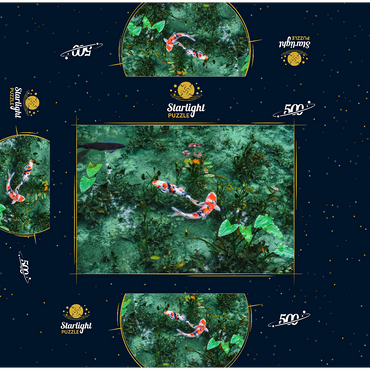 Monets koi pond in Seki city Gifu prefecture Japan 500 Jigsaw Puzzle box 3D Modell