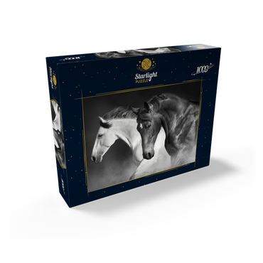 Horses run gallop in the desert 1000 Jigsaw Puzzle box view1