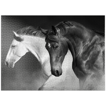 puzzleplate Horses run gallop in the desert 1000 Jigsaw Puzzle