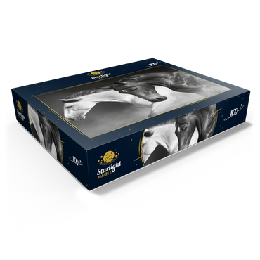 Horses run gallop in the desert 100 Jigsaw Puzzle box view1