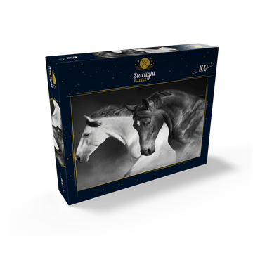 Horses run gallop in the desert 100 Jigsaw Puzzle box view1