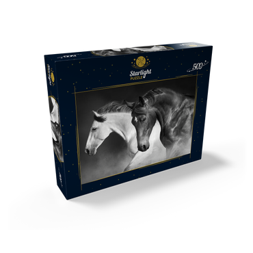 Horses run gallop in the desert 500 Jigsaw Puzzle box view1