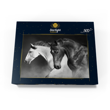 Horses run gallop in the desert 500 Jigsaw Puzzle box view1