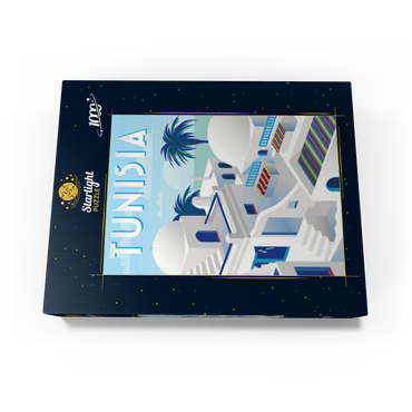 Tunisia, art deco style vintage poster, illustration 1000 Jigsaw Puzzle box view1