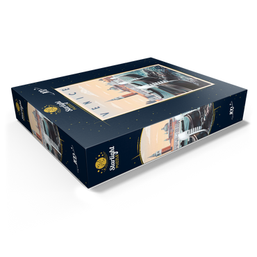 Venice Italy Vietnam art deco style vintage poster illustration 100 Jigsaw Puzzle box view1