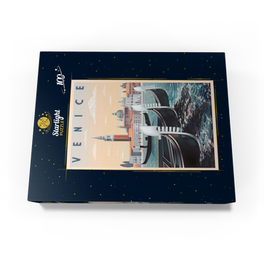 Venice Italy Vietnam art deco style vintage poster illustration 100 Jigsaw Puzzle box view1