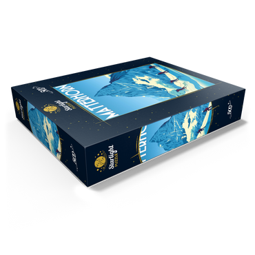 Matterhorn Switzerland art deco style vintage poster illustration 500 Jigsaw Puzzle box view1