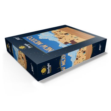 New Mexico, USA, art deco style vintage poster, illustration 1000 Jigsaw Puzzle box view1