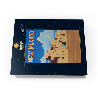 New Mexico USA art deco style vintage poster illustration 100 Jigsaw Puzzle box view1
