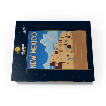 New Mexico USA art deco style vintage poster illustration 500 Jigsaw Puzzle box view1