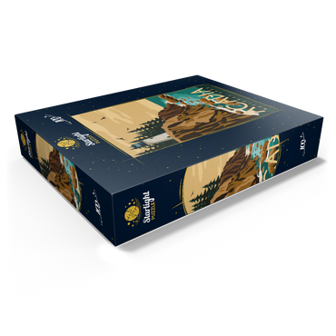 Acadia National Park Maine USA Art Deco style vintage poster illustration 100 Jigsaw Puzzle box view1