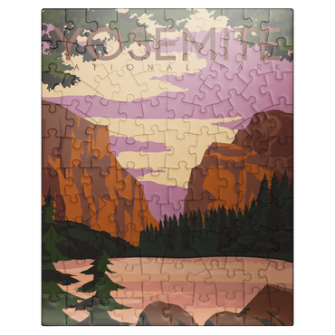 puzzleplate Yosemite National Park Central California USA Art Deco style vintage poster illustration 100 Jigsaw Puzzle