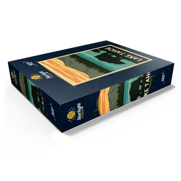 Lake Tahoe National Park art deco style vintage poster illustration 500 Jigsaw Puzzle box view1