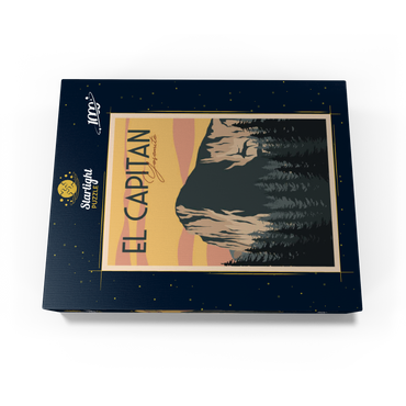 El Capitan in Yosemite National Park USA Art Deco style vintage poster illustration 1000 Jigsaw Puzzle box view3