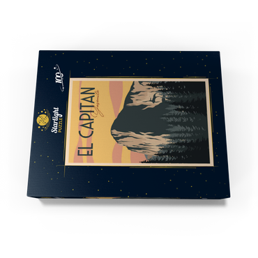 El Capitan in Yosemite National Park USA Art Deco style vintage poster illustration 100 Jigsaw Puzzle box view3