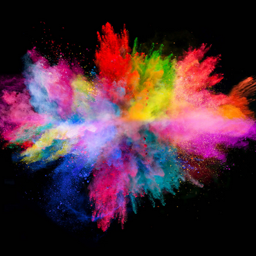 Powder color explosion against black background 1000 Jigsaw Puzzle 3D Modell