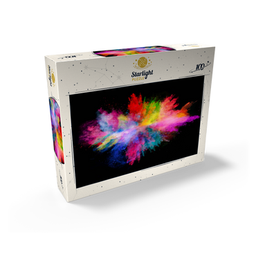 Powder color explosion against black background 100 Jigsaw Puzzle box view1