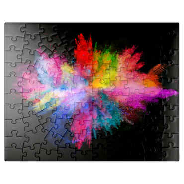 puzzleplate Powder color explosion against black background 100 Jigsaw Puzzle
