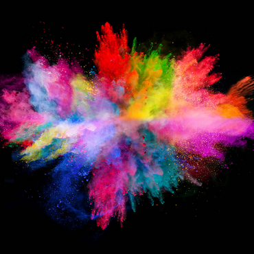 Powder color explosion against black background 500 Jigsaw Puzzle 3D Modell