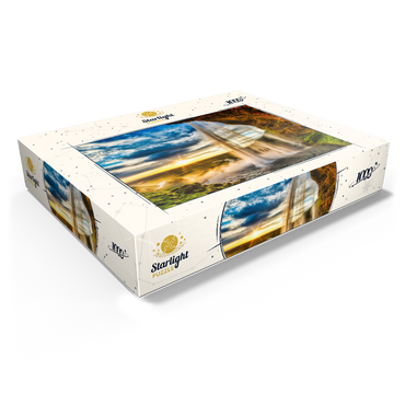 Seljalandfoss waterfall at sunset, Iceland 1000 Jigsaw Puzzle box view1