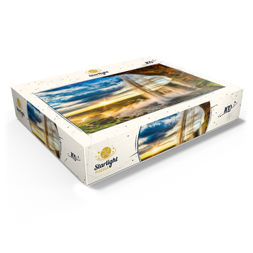 Seljalandfoss waterfall at sunset Iceland 100 Jigsaw Puzzle box view1