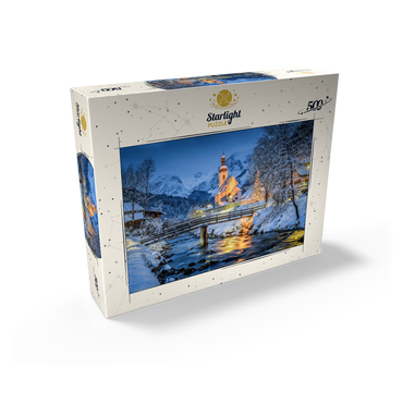 Berchtesgaden winter landscape pilgrimage church of Saint Sebastian 500 Jigsaw Puzzle box view1