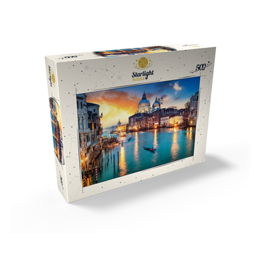 Grand Canal with gondola at sunset Venice Italy 500 Jigsaw Puzzle box view1