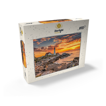 Portland Lighthouse at Sunrise in New England, Maine, USA 1000 Jigsaw Puzzle box view1