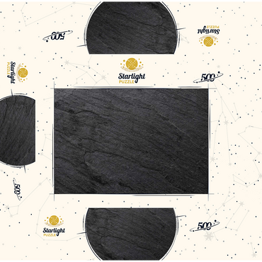 Dark gray black slate unsolvable puzzle 500 Jigsaw Puzzle box 3D Modell